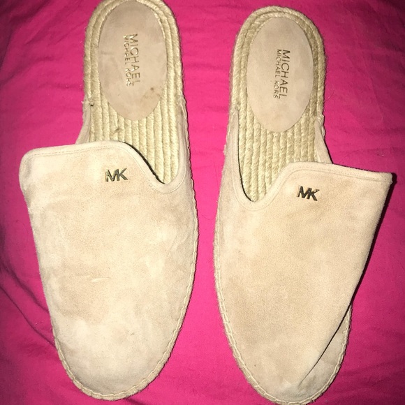 michael kors suede mules